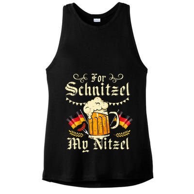 Schnitzel My Nitzel Funny Oktoberfest Ladies PosiCharge Tri-Blend Wicking Tank