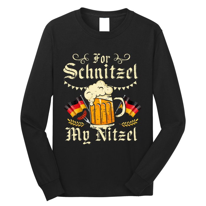 Schnitzel My Nitzel Funny Oktoberfest Long Sleeve Shirt