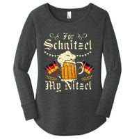 Schnitzel My Nitzel Funny Oktoberfest Women's Perfect Tri Tunic Long Sleeve Shirt