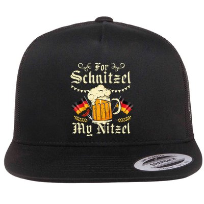 Schnitzel My Nitzel Funny Oktoberfest Flatbill Hat