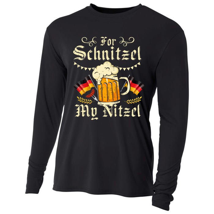 Schnitzel My Nitzel Funny Oktoberfest Cooling Performance Long Sleeve Crew