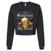 Schnitzel My Nitzel Funny Oktoberfest Cropped Pullover Crew