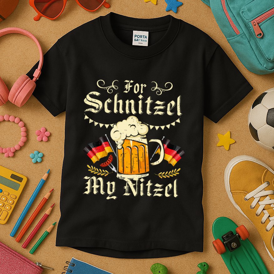 Schnitzel My Nitzel Funny Oktoberfest Kids T-Shirt
