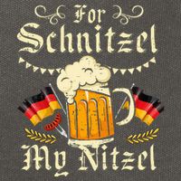 Schnitzel My Nitzel Funny Oktoberfest Cotton Canvas Backpack