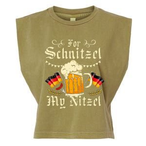 Schnitzel My Nitzel Funny Oktoberfest Garment-Dyed Women's Muscle Tee