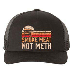 Smoke Meat Not Meth Brisket BBQ Grill Yupoong Adult 5-Panel Trucker Hat