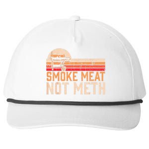 Smoke Meat Not Meth Brisket BBQ Grill Snapback Five-Panel Rope Hat