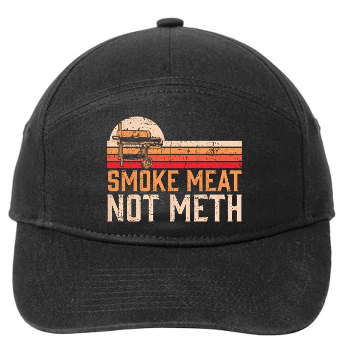 Smoke Meat Not Meth Brisket BBQ Grill 7-Panel Snapback Hat