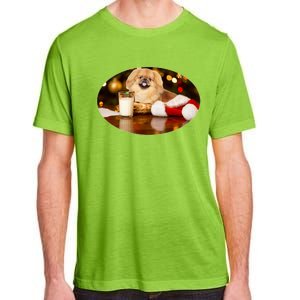 Santa Milk N Cookies Dog Pekingese Gift Adult ChromaSoft Performance T-Shirt