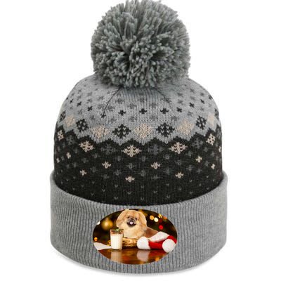 Santa Milk N Cookies Dog Pekingese Gift The Baniff Cuffed Pom Beanie