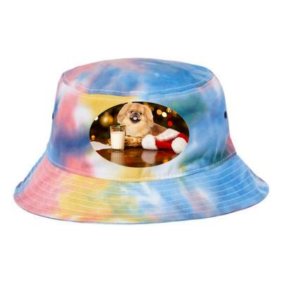 Santa Milk N Cookies Dog Pekingese Gift Tie Dye Newport Bucket Hat