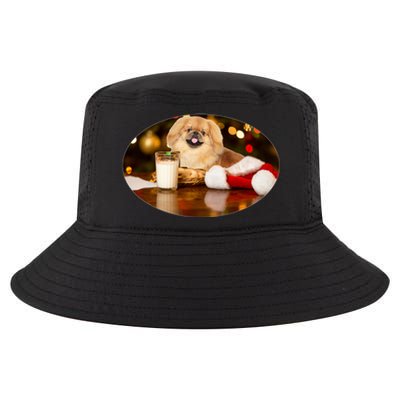 Santa Milk N Cookies Dog Pekingese Gift Cool Comfort Performance Bucket Hat