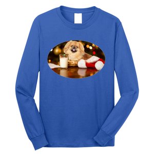 Santa Milk N Cookies Dog Pekingese Gift Long Sleeve Shirt