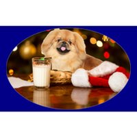 Santa Milk N Cookies Dog Pekingese Gift Bumper Sticker