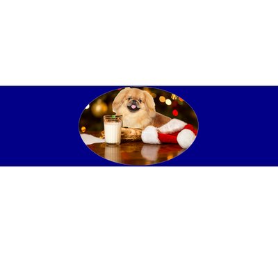 Santa Milk N Cookies Dog Pekingese Gift Bumper Sticker