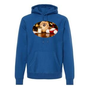 Santa Milk N Cookies Dog Pekingese Gift Premium Hoodie