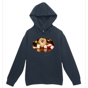 Santa Milk N Cookies Dog Pekingese Gift Urban Pullover Hoodie