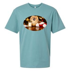 Santa Milk N Cookies Dog Pekingese Gift Sueded Cloud Jersey T-Shirt