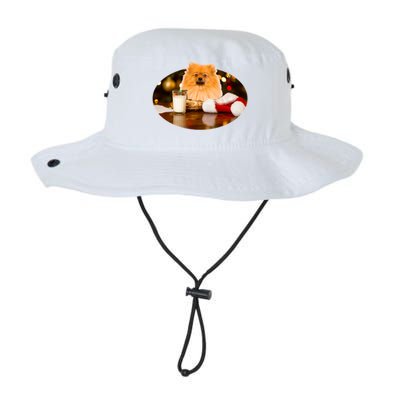 Santa Milk N Cookies Dog Pomeranian Cool Gift Legacy Cool Fit Booney Bucket Hat