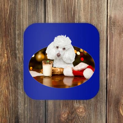 Santa Milk N Cookies Dog Poodle Cool Gift Coaster