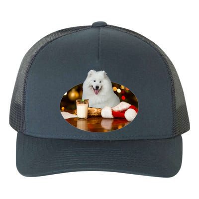 Santa Milk N Cookies Dog Samoyed Gift Yupoong Adult 5-Panel Trucker Hat