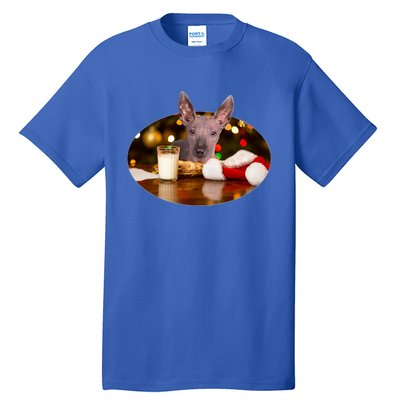 Santa Milk N Cookies Dog Xoloitzcuintli Gift Tall T-Shirt