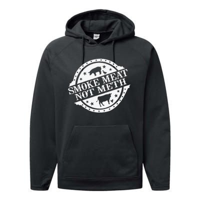 Smoke Meats Not Meth Performance Fleece Hoodie