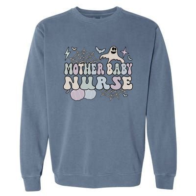 Spooky Mother Nurse Halloween Postpartum Nurse Gift Garment-Dyed Sweatshirt