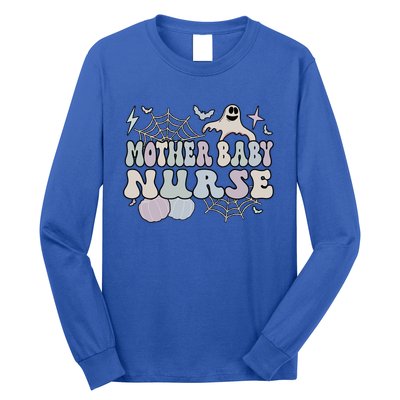 Spooky Mother Nurse Halloween Postpartum Nurse Gift Long Sleeve Shirt