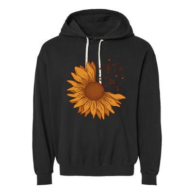 Sunflower Musical Notes Garment-Dyed Fleece Hoodie