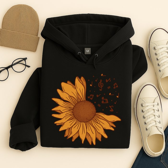 Sunflower Musical Notes Hoodie