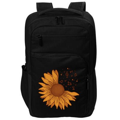 Sunflower Musical Notes Impact Tech Backpack