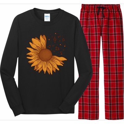 Sunflower Musical Notes Long Sleeve Pajama Set