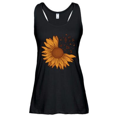 Sunflower Musical Notes Ladies Essential Flowy Tank