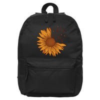 Sunflower Musical Notes 16 in Basic Backpack