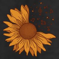 Sunflower Musical Notes Golf Towel