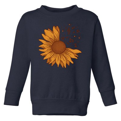 Sunflower Musical Notes Toddler Sweatshirt