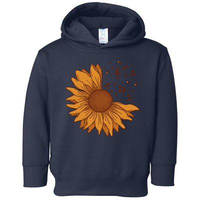 Sunflower Musical Notes Toddler Hoodie