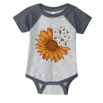 Sunflower Musical Notes Infant Baby Jersey Bodysuit