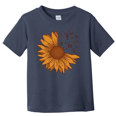 Sunflower Musical Notes Toddler T-Shirt