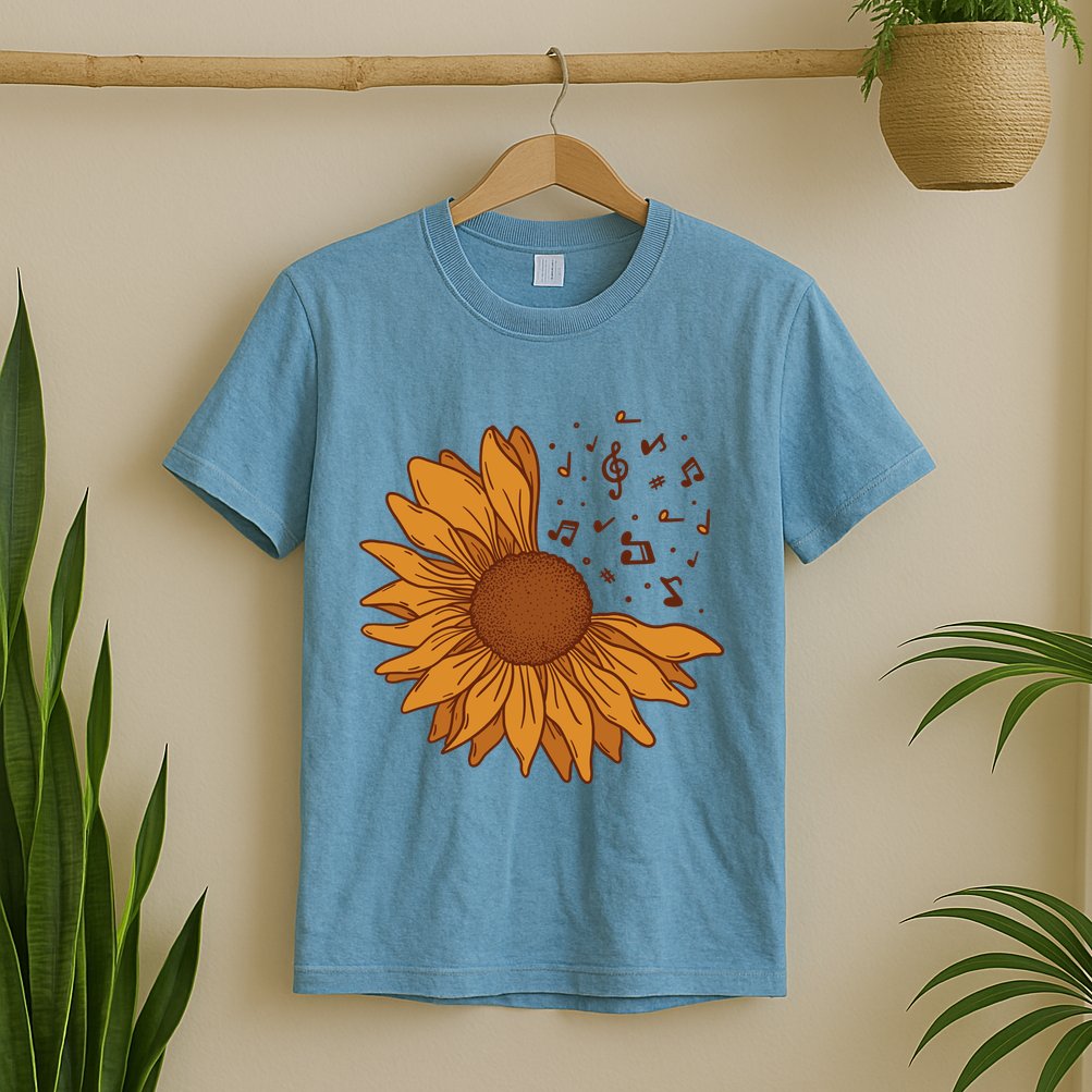 Sunflower Musical Notes T-Shirt