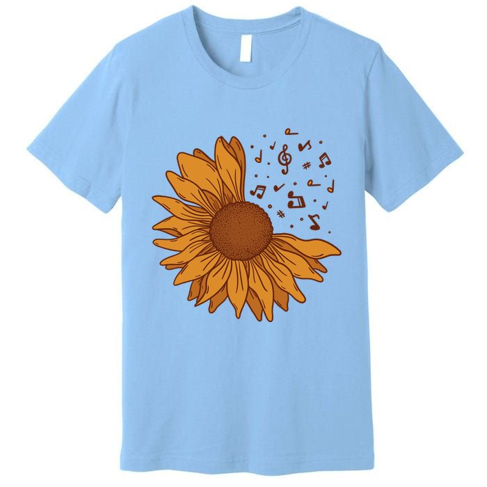 Sunflower Musical Notes Premium T-Shirt
