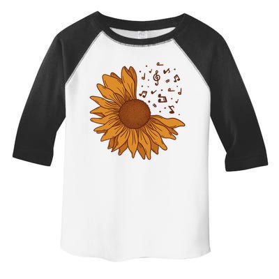 Sunflower Musical Notes Toddler Fine Jersey T-Shirt