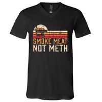 Smoke Meat Not Meth Brisket BBQ Grill V-Neck T-Shirt