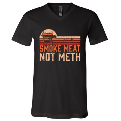 Smoke Meat Not Meth Brisket Bbq Grill V-Neck T-Shirt