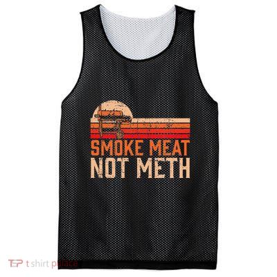 Smoke Meat Not Meth Brisket Bbq Grill Mesh Reversible Basketball Jersey Tank