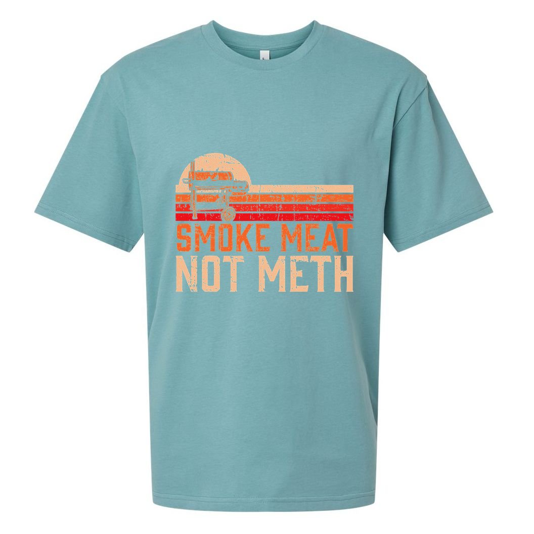 Smoke Meat Not Meth Brisket Bbq Grill Sueded Cloud Jersey T-Shirt