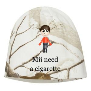 Slimnotshadyyy Mii Need A Cigarette Kati - Camo Knit Beanie