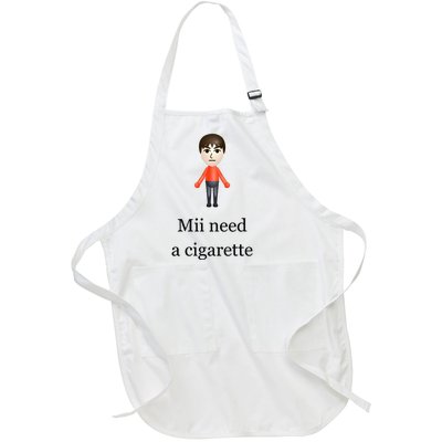 Slimnotshadyyy Mii Need A Cigarette Full-Length Apron With Pockets