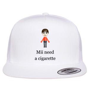 Slimnotshadyyy Mii Need A Cigarette Flat Bill Trucker Hat